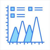 Check this amazing mountain chart vector design in trendy style, editable icon