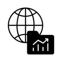 Grab this carefully crafted icon of global data in trendy style, premium vector