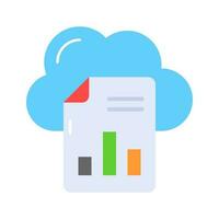 Beautiful designed vector of cloud report in modern style, easy to use icon