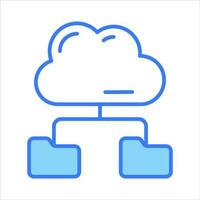 Carefully crafted vector of cloud folder in modern style, easy to us icon