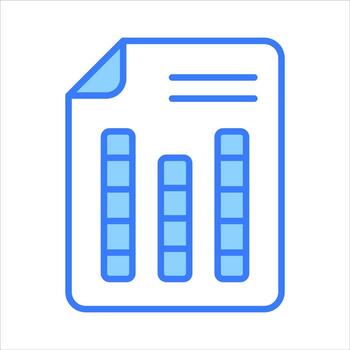 Graphical representation of a business report, modern vector of data report