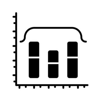 gráfico representación de un vertical bar cuadro, negocio gráfico icono fácil a utilizar vector