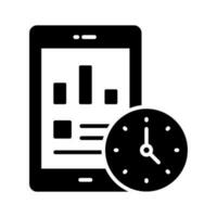 Mobile data management icon in modern style, easy to use icon vector