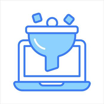 Data filtration vector design in trendy style, easy to use icon