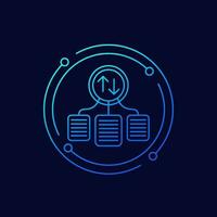 case priority icon, linear design vector
