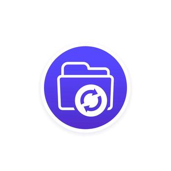 refresh folder icon for apps and web vector