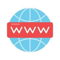 Flat vector of world wide web in trendy style, easy to use icon