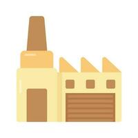 Building with chimney denoting power plant or industry icon in modern style vector