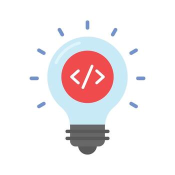 An amazing vector of creative coding in trendy style, ready to use icon