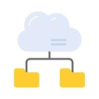 Carefully crafted vector of cloud folder in modern style, easy to us icon