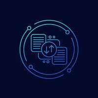 case priority icon in line style vector