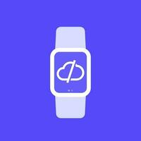 disconnect from server or cloud icon with a smart watch vector