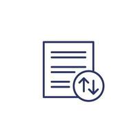 case priority icon on white, line design vector
