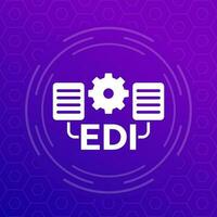 EDI icon, Electronic Data Interchange vector design