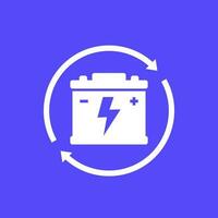 change car battery icon, vector