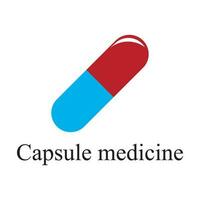 capsule medicine icon vector
