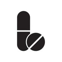 tablet and capsule medicine icon vector