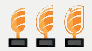 flat illustration trophy vector file