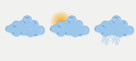 flat weather cloud illustration vector file