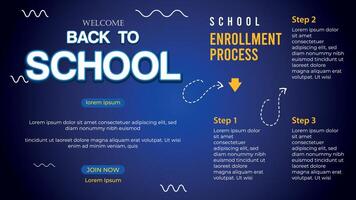 welcome back to school theme banner template vector