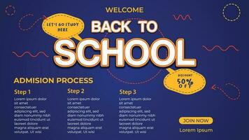 welcome back to school theme banner template vector