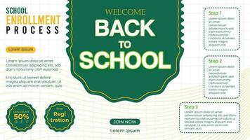 welcome back to school theme banner template vector