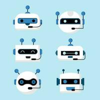 Set of Chatbot icon t with speech bubble  vector illustration