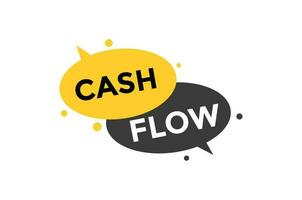 Cash flow button web banner templates. Vector Illustration