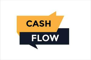 Cash flow button web banner templates. Vector Illustration