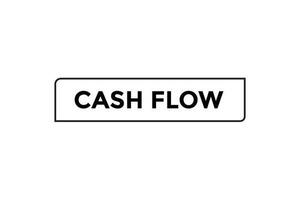 Cash flow button web banner templates. Vector Illustration