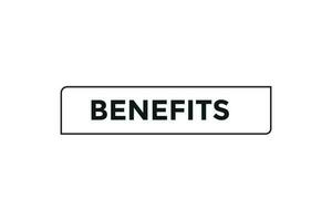 Benefits button web banner templates. Vector Illustration