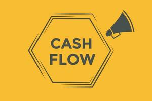 Cash flow button web banner templates. Vector Illustration