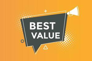 Best value button web banner templates. Vector Illustration