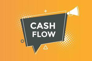 Cash flow button web banner templates. Vector Illustration