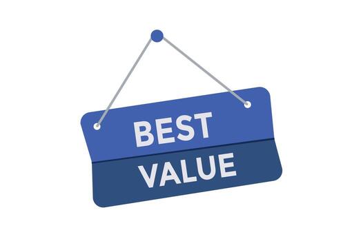 Best value button web banner templates. Vector Illustration