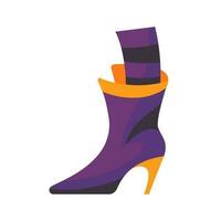 Witch shoes. magic shoes Little wizard's costume at a Halloween party vector