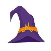 Witch's hat. Magic hat. The costume adorns the little wizard's head at a Halloween party. vector