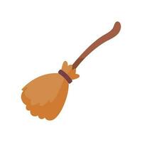 witch magic broom For flying in the sky on Halloween night. broom for cleaning the house vector