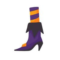 Witch shoes. magic shoes Little wizard's costume at a Halloween party vector