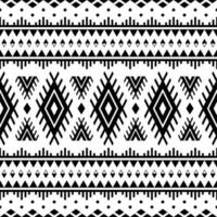 Ethnic seamless pattern in black and white. Vector illustration in style of tribal with Native American motives. Design for textile templates, fabric, clothing, curtain, rug, ornament, background.