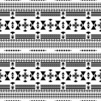 azteca geométrico étnico sin costura monocromo modelo. gente estilizado impresión modelo para textil diseño, tela, ropa, cortina, alfombra, batik, ornamento, fondo de pantalla, fondo, envase, papel. vector