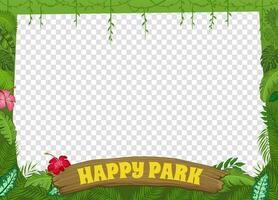 Frame Design of Happy Tropical Park vector