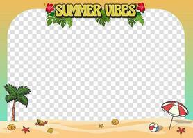 frame background design of Summer beach vibes vector