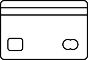 Black Thin Line Art Of Payment Card Icon. vector