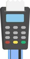 Pos Machine Icon In Blue And Gray Color. vector