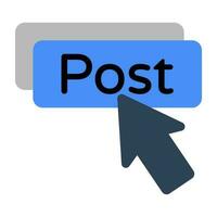 A creative design icon of post vector