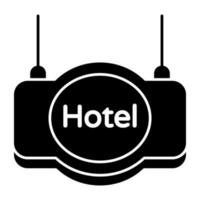 moderno diseño icono de hotel tablero vector