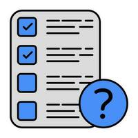 Perfect design icon of checklist question vector