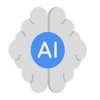 Modern design icon of artificial brain vector