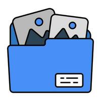 A unique design icon of gallery folder vector